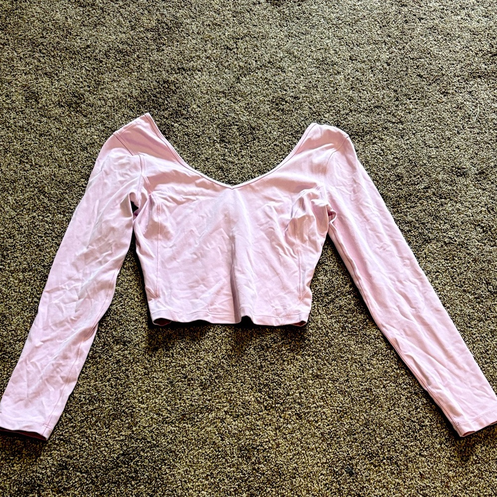 Lululemon align long sleeve shirt. Pink peony